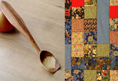 Lady Oak Woods spoons and quilts